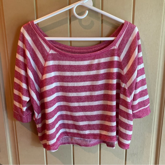 Hollister Pink & White Striped Top - Picture 1 of 3